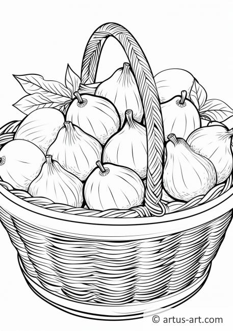 Guava Basket Coloring Page